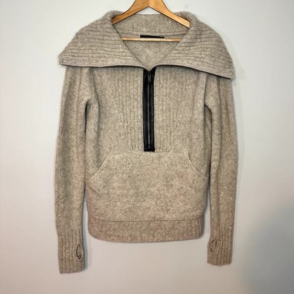 Nicholas K Lahan Sweater Everest Zip Size S Yak, Alpaca, Merino Wool Thumbhole - Picture 4 of 11